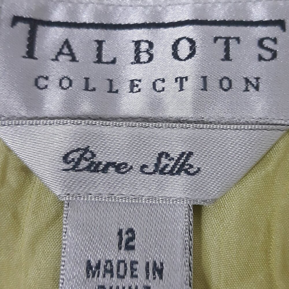 Talbots Collection Pure Silk Blazer Cropped Jacket 12 Office Closet Staple - Picture 7 of 9